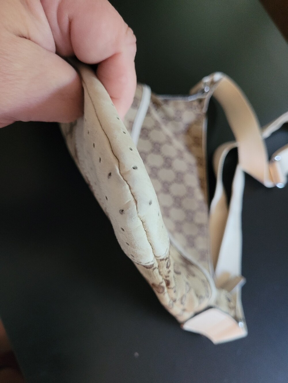 Gucci Beige and Brown GG Monogram Crossbody - Picture 11 of 13